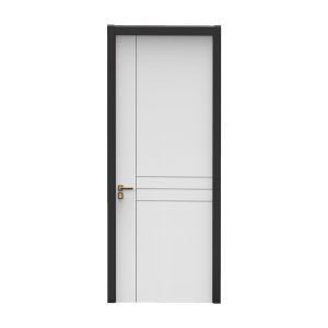 Lasts the Longest Polymer Interior Doors Black Frame White WPC Bedroom Door
