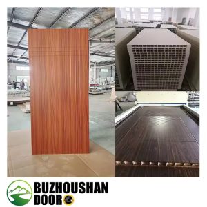 WPC Hollow Composite Door Anti-insects PVC Film Coating Door For Room USE